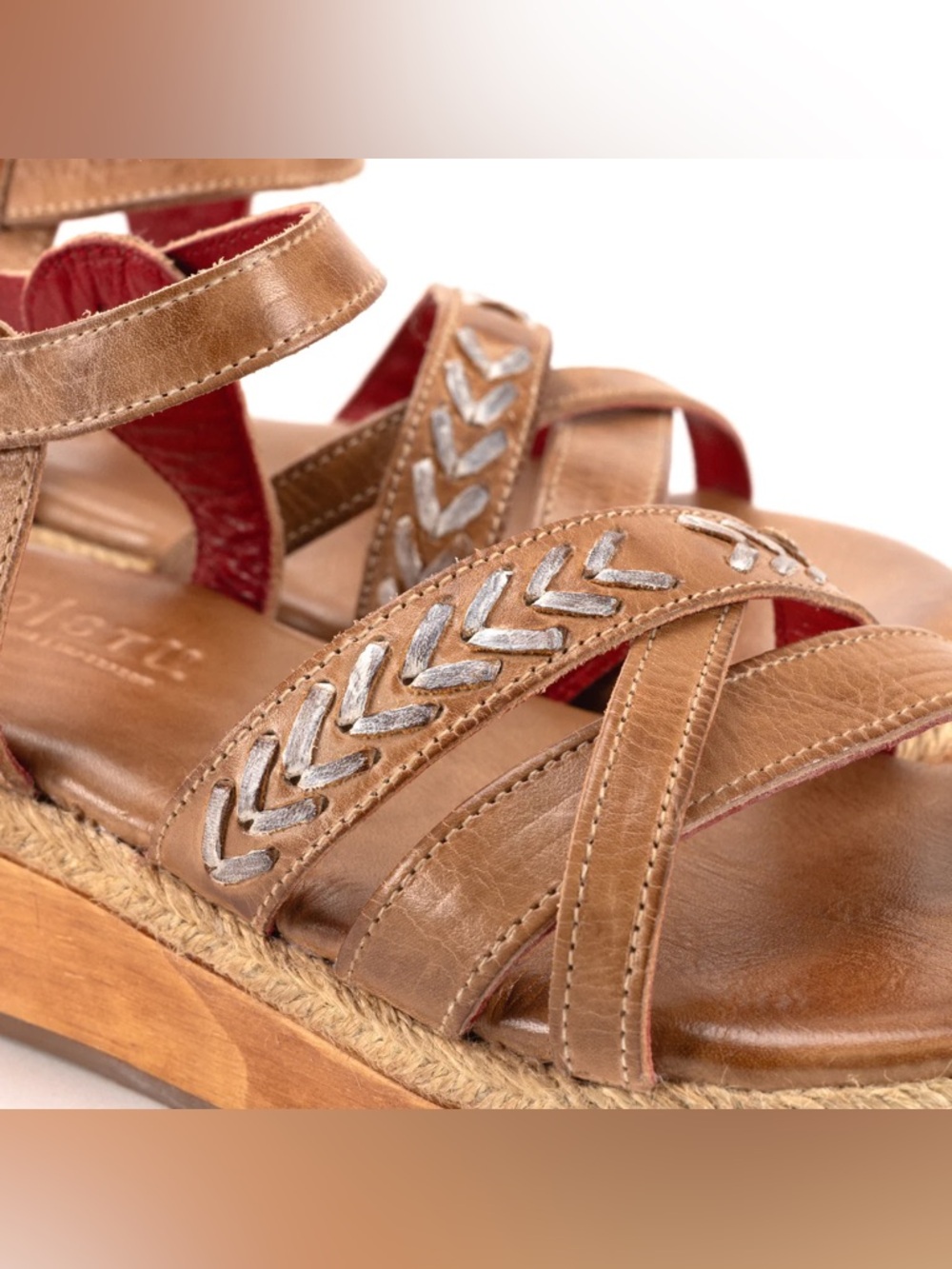 Bed Stu Necessary Platform Sandal in Tan Rustic Leather NEW - Picture 5 of 11
